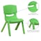 Flash Furniture Green Plastic Stackable School Chair with 10.5'' Seat Height, PK4 4-YU-YCX4-003-GREEN-GG - alternate 6